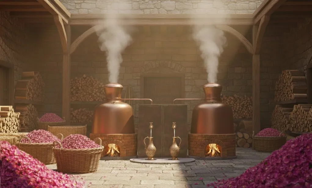 Isparta Geleneksel Bakır Gül Kazanı